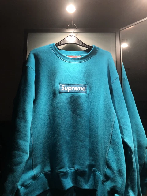 SUPREME TEAL BOX Logo Crewneck 2006 Large FW06 115.00 PicClick UK