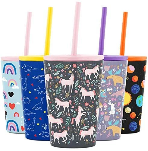 Toddler Cup with Lid and Silicone Straw | Kids Water Bottle Tum...