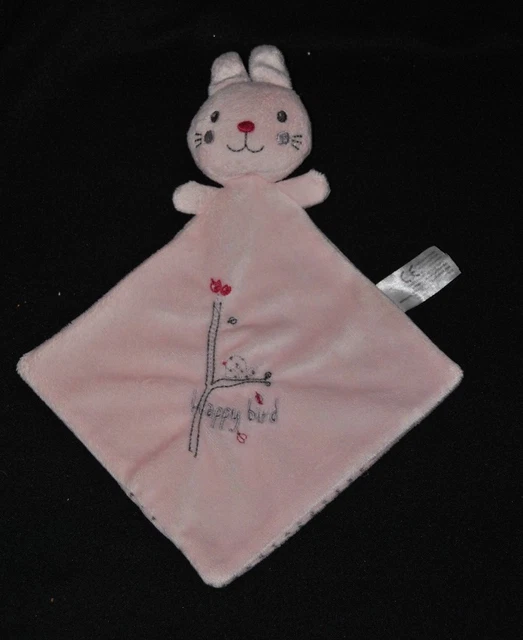 Peluche Doudou Plat Lapin Rose NICOTOY SIMBA " happy bird " Arbre Oiseau TTBE