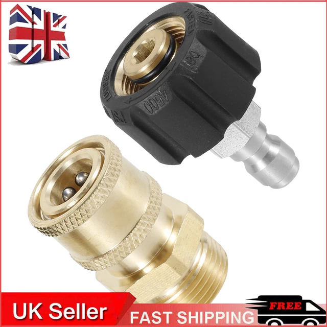 PRESSURE WASHER HOSE Connector Adapter Quick Connect Gun to Wand M22