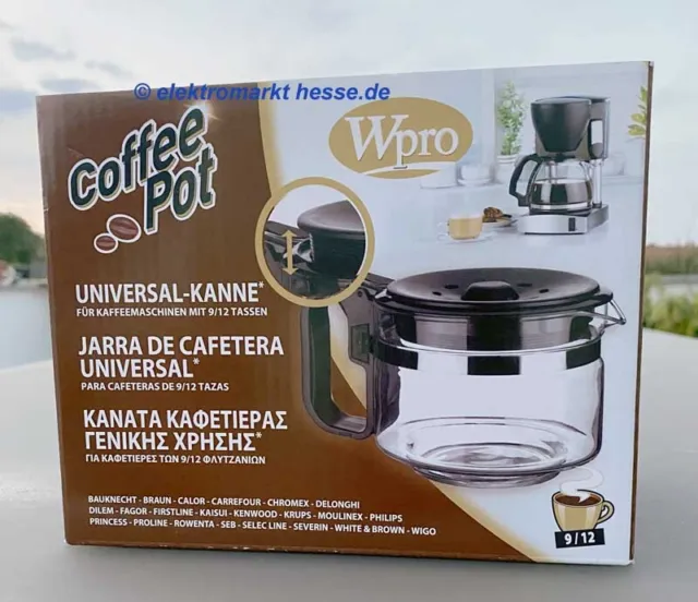 Glaskanne Wpro 484000000318 UCF200 Universal 9-12 Tassen f. Filterkaffeemaschine