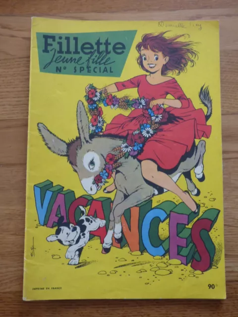 n° SPECIAL FILLETTE JEUNE FILLE ETE 1958  PAPIER MAT RARE