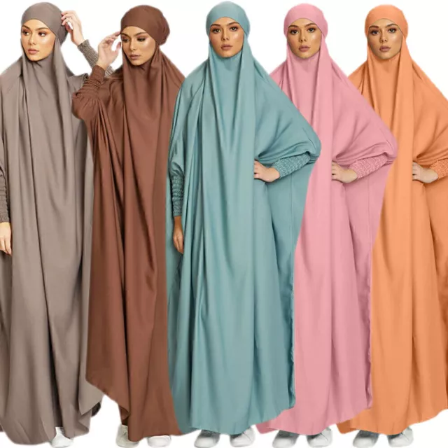 Hijab Donna Preghiera Indossare Velo Viso Musulmano Burqa Khimar Islamico T8R8 2