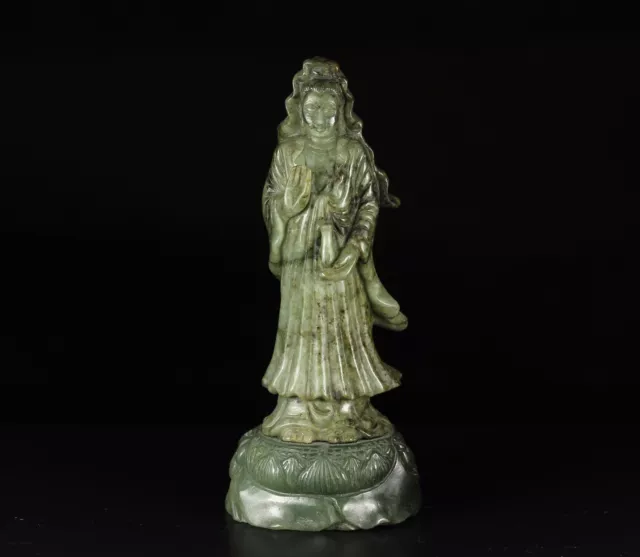 Alte Skulpture Guanyin Stein Kuan Yin  Göttin stone Figur Guan Yin Statue China 3