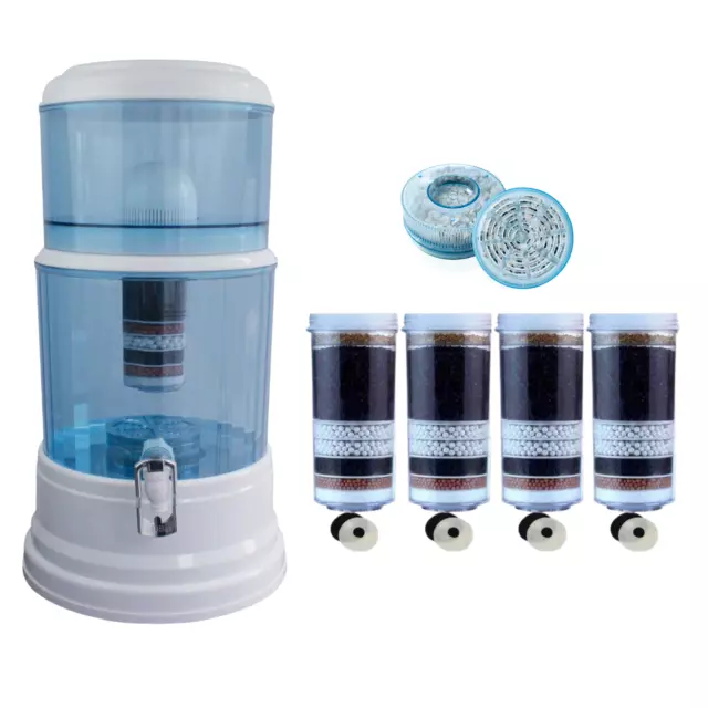 Aimex 8 Stage Water Filter Dispenser Benchtop Purifier Jug 4 Fluoride Filters