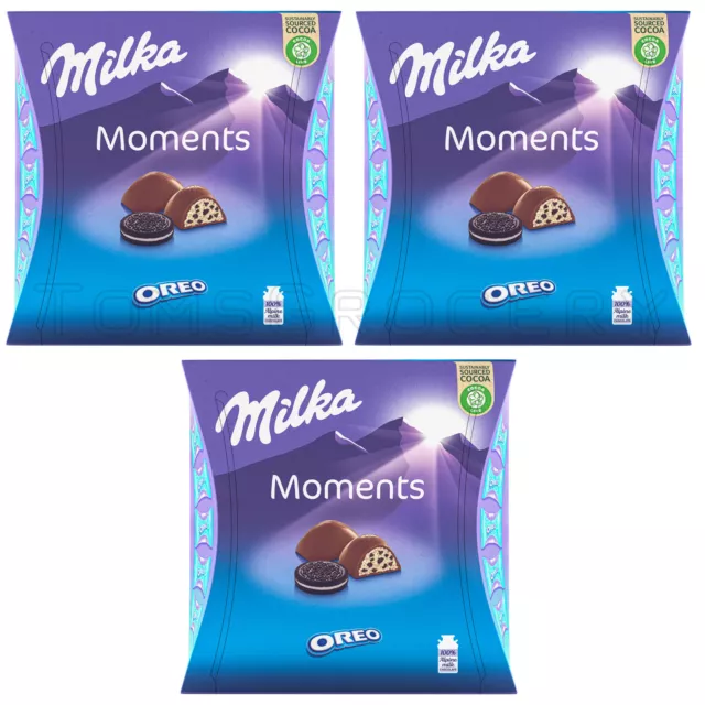 3 MILKA MOMENTS OREO Chocolate Candy Party Sweets 92g 3.2oz