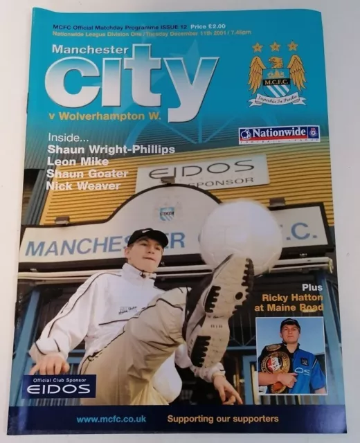 PROGRAMME - MCFC Matchday Manchester City Vs Wolverhampton 11 Dec 2011 Issue #12