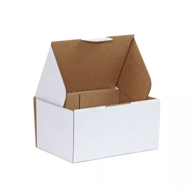 100x Mailing Box 150 x 100 x 75mm Diecut White Shipping Carton B18