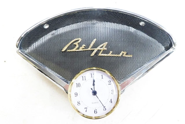 1955 1956  chevy  speaker bezel assembly - new belair  emblem & new clock #2