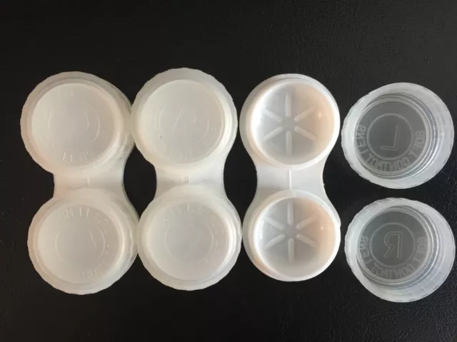 3 X Contact Lens Storage Soaking Cases - L+R Marked -  High Quality