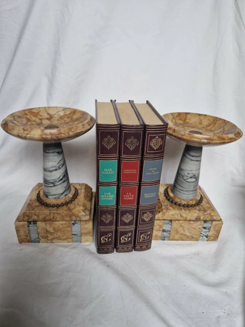 ANCIENS SERRE-LIVRES EN marbre et pierre, tête de cheval, Art Déco EUR 49,00 - PicClick FR
