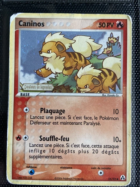 CARTE POKEMON CANINOS Reverse Stamp 55/92 Ex Créateurs De Légendes Fr ...