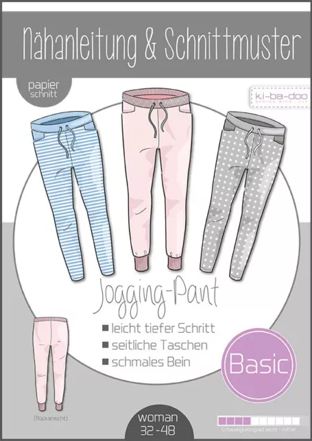 Schnittmuster kibadoo Basic Jogging Pants Damen