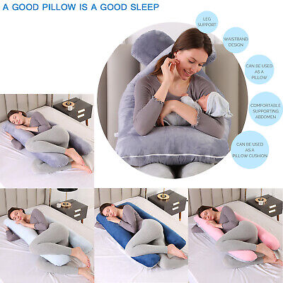 Comfort Pregnancy Pillow Maternity Belly Contoured Body U Shape Velvet Cover
