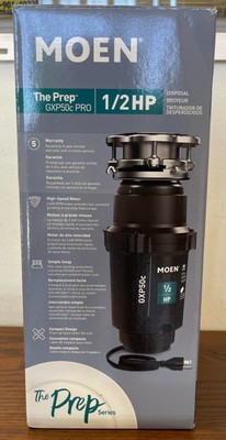 Moen The Prep Pro Series GXP50C GX 1/2 hp Garbage Disposal BNIB