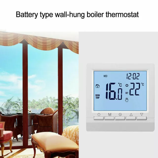 Contrôleur de pièce numérique LCD Thermostat d'ambiance LED Chauffage sol mural