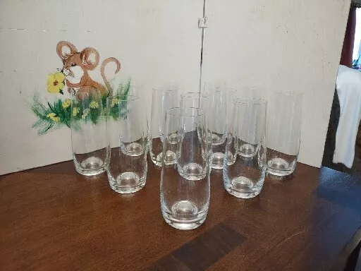 LENOX FINE CRYSTAL SET OF 12 STEMLESS FLUTE 9 OZ Umbria ~EUC~