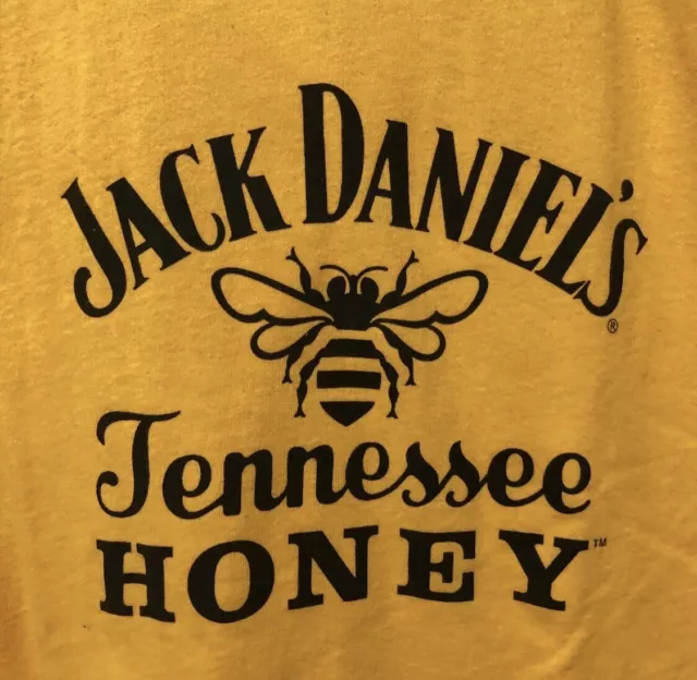 Jack Daniels Mens Tennessee Honey Tee Shirt  Yellow Size XL  (