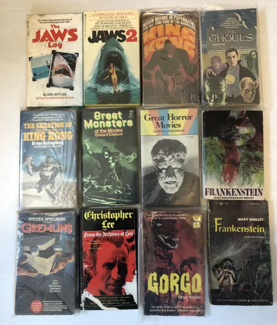 LOT of 12 Vintage Horror Monster Paperbacks Tie Ins OOP 1st Editions HTF