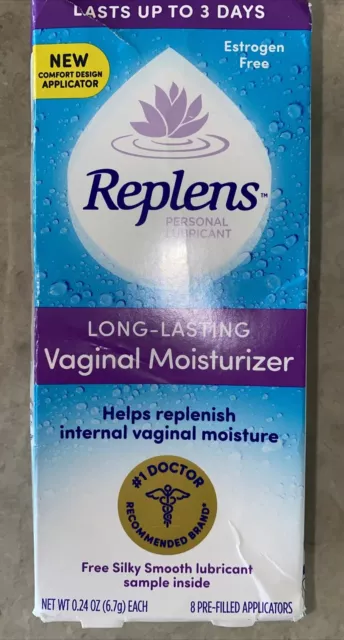 Hidratante vaginal de larga duración Replens 8 unidades, caducidad 07/24 - envío gratuito