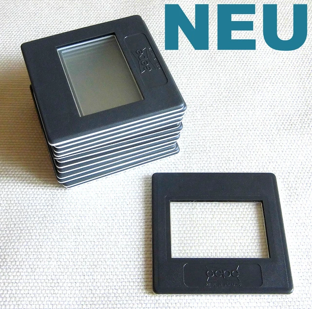 16 Stk. Gepe & Plawa Glas-Diarahmen 5x5 Format 24x36 mm verglast Antinewton NEU