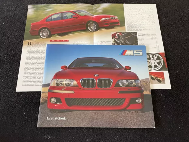 2000 BMW M5 E39 US Brochure E 39 M 5 Prestige 1st Year Sales Catalog thick pages