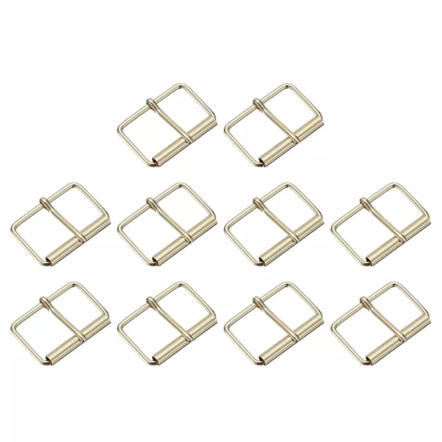 Roller Buckles, 20pcs 40x25mm 3mm Thick Metal Belt Pin Buckle, Gold Tone