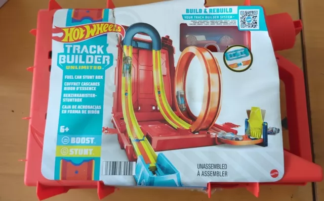 Hot Wheels Track Builder Unlimited Fuel Can Stunt Box  Sealed Tatty Sleeve