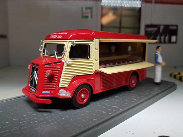 1:43 Modèle Citroen H Type Van Boucher Meat Livraison Ixo Atlas & Figurine