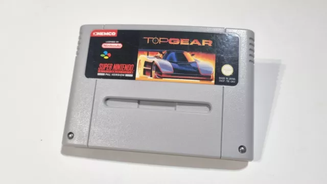 Top Gear SNES Super Nintendo UK Pal Cart Only Good Condition Tested Cleaned