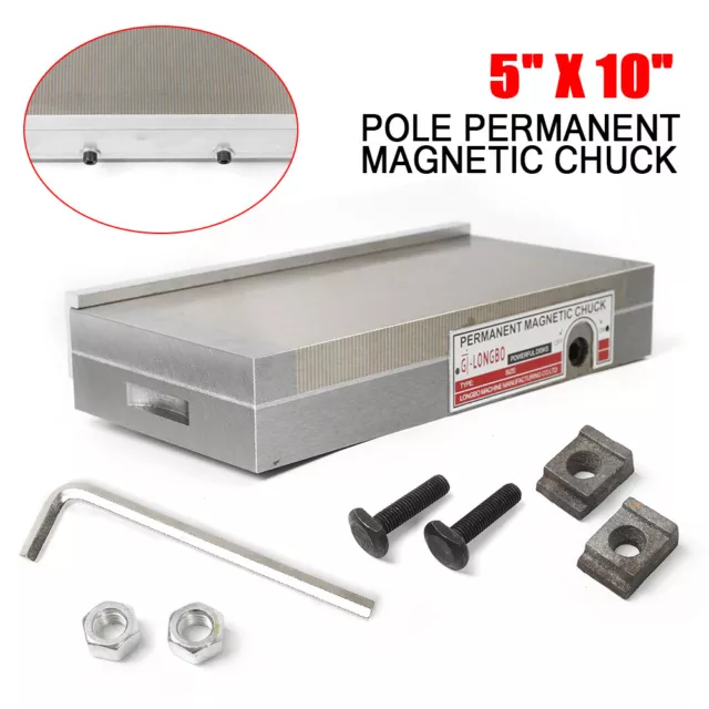 For Grinding Machine 5”x10” Rectangular Permanent Magnetic Chuck High Precision