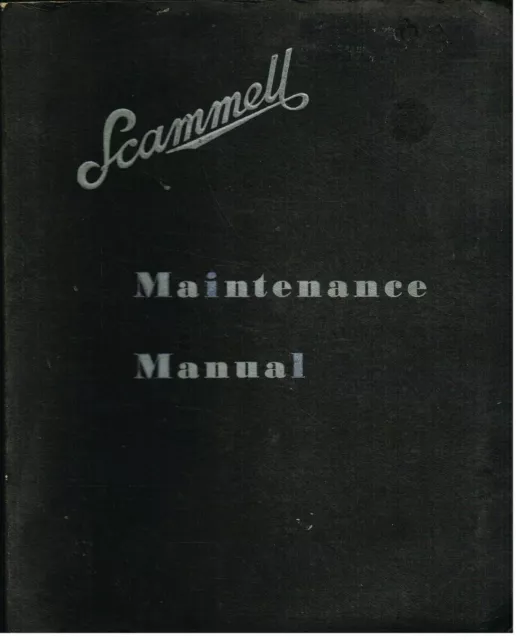 Scammell Rigid 8 F.control Truck Chassis 58- Original Factory Maintenance Manual