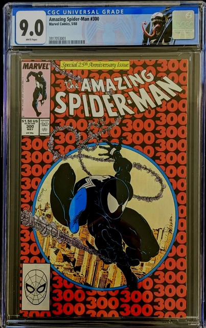 Amazing Spider-Man #300 CGC 9.0 - 1st App of Venom 1988 WHITE Pages 🔥🗝️