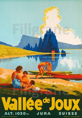 JURA Vallée De Joux Ski jura Suisse Plaque avec Cordon Étain Signer 20 X 30 CM 