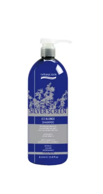 Natural Look ATV Ice Blonde Silver Screen Shampoo 1L BULK BUY SAVINGS!! SAME DAY