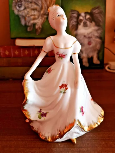 Pretty Vintage Bone China Lady Figurine