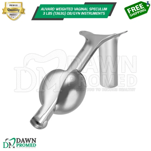 AUVARD Weighted Vaginal Speculum 9" 3 lbs (1363g) OB/GYN Surgical Inst German Gr