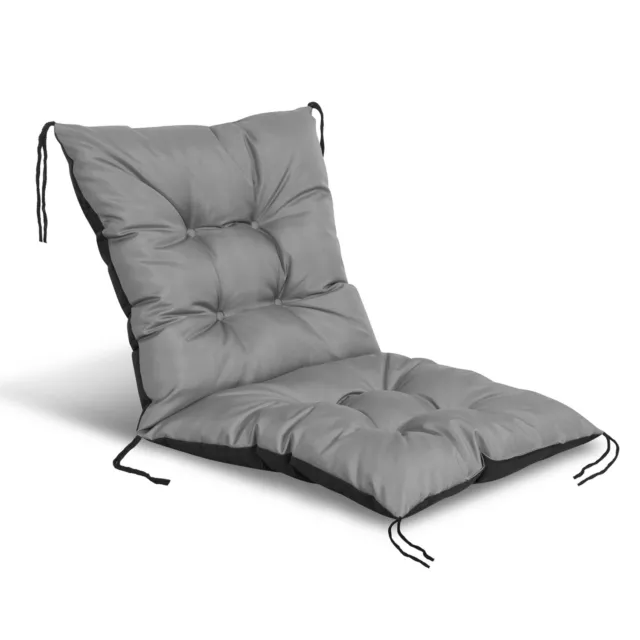 Coussin de chaise de jardin, gris matelassé confortable lavable 50x50x50 cm