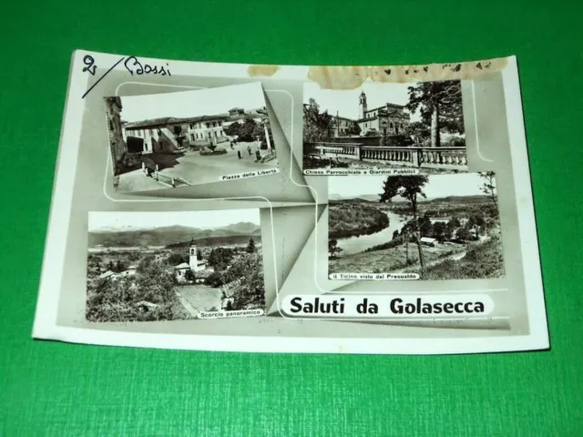 Cartolina Saluti da Golasecca - Vedute diverse 1955 ca