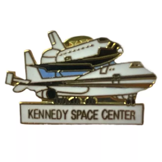 Vintage Kennedy Space Center Space Shuttle Airplane Travel Souvenir Pin