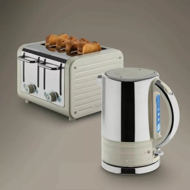 Dualit Architect 4 Slice Slot Toaster and Kettle Set in Oyster White *BRAND NEW*