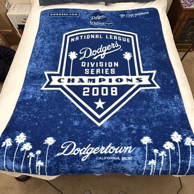 Los Angeles LA Dodgers 2008 NLDS Champions Dodgertown Blue Fleece Blanket 50x60