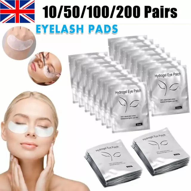 200 Pairs Eyelash Lash Extensions Under Eye Gel Pads Lint Patches Makeup Salon