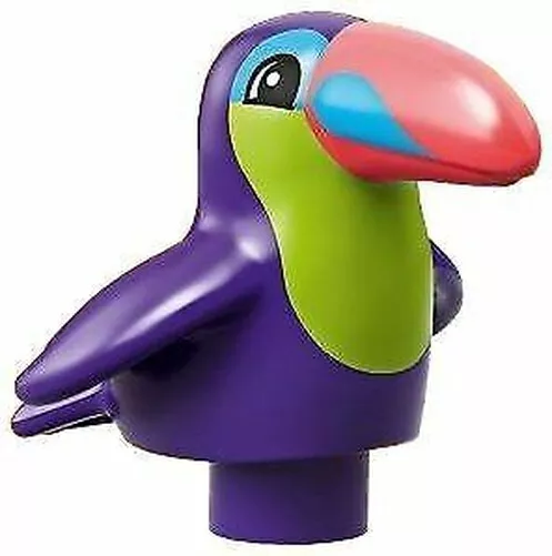 Duplo LEGO Mini Figurine Toucan Oiseau Violet Foncé Animal Minifigurine Rare