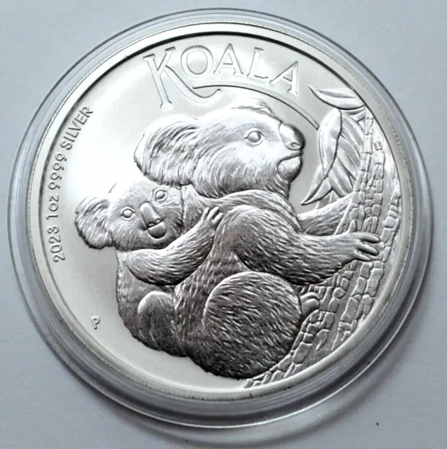 2023 1 oz 9999 Silver Australian $1 Dollar KOALA Mother & Baby Perth Mint Round