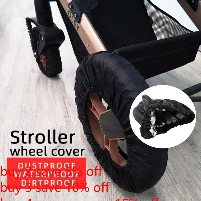 Funda de tela cochecito cubierta de rueda cubierta de rueda silla de ruedas protector de neumáticos
