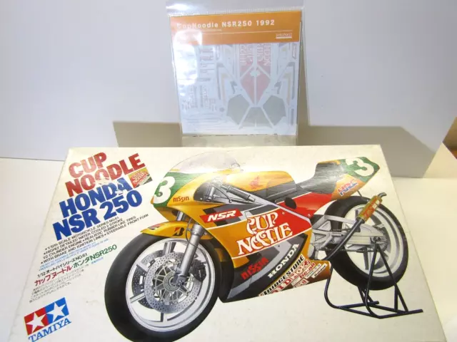 Tamiya 1:12 Scale Cup Noodle Honda NSR250 + New SHUNKO Decals Model Kit # 14061