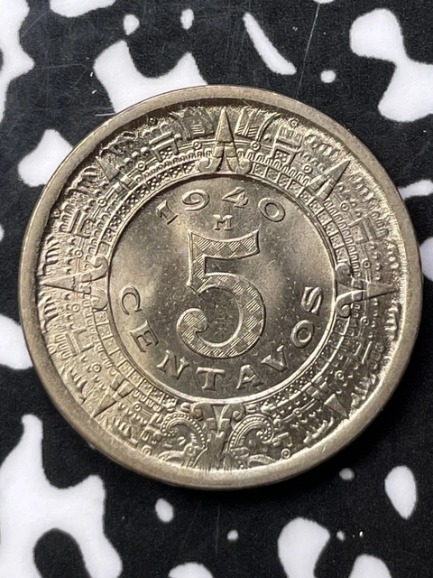 1940 Mexico 5 Centavos Lot#JP30 High Grade! Beautiful!
