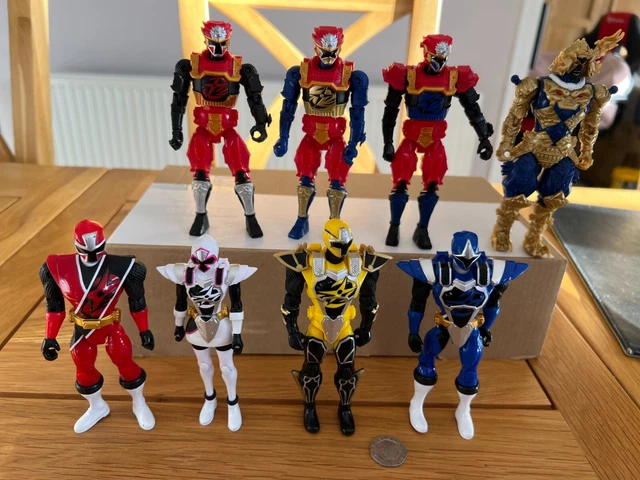 POWER RANGER NINJA Super Ninja Steel lion fire team plus others set of ...