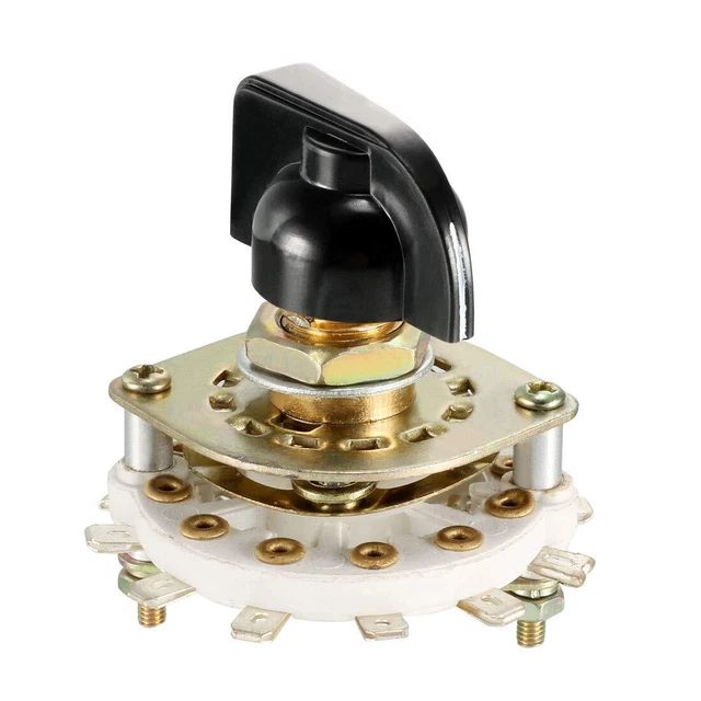 2P5T 2 Pole 5 Position 1 Deck Band Channel Rotary Switch Selector with...